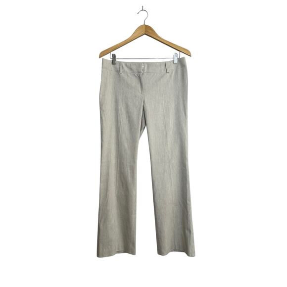 NEW Ann Taylor Light Tan Linen Mid Rise Straight Leg Trouser Slacks Size 6P - Picture 1 of 7